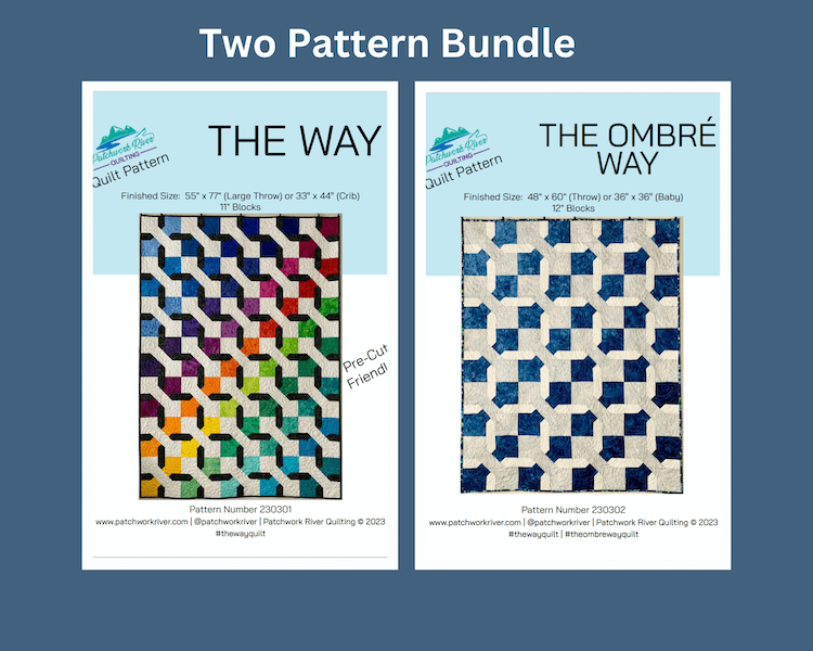 The Way and The Ombre Way Quilt Pattern Bundle